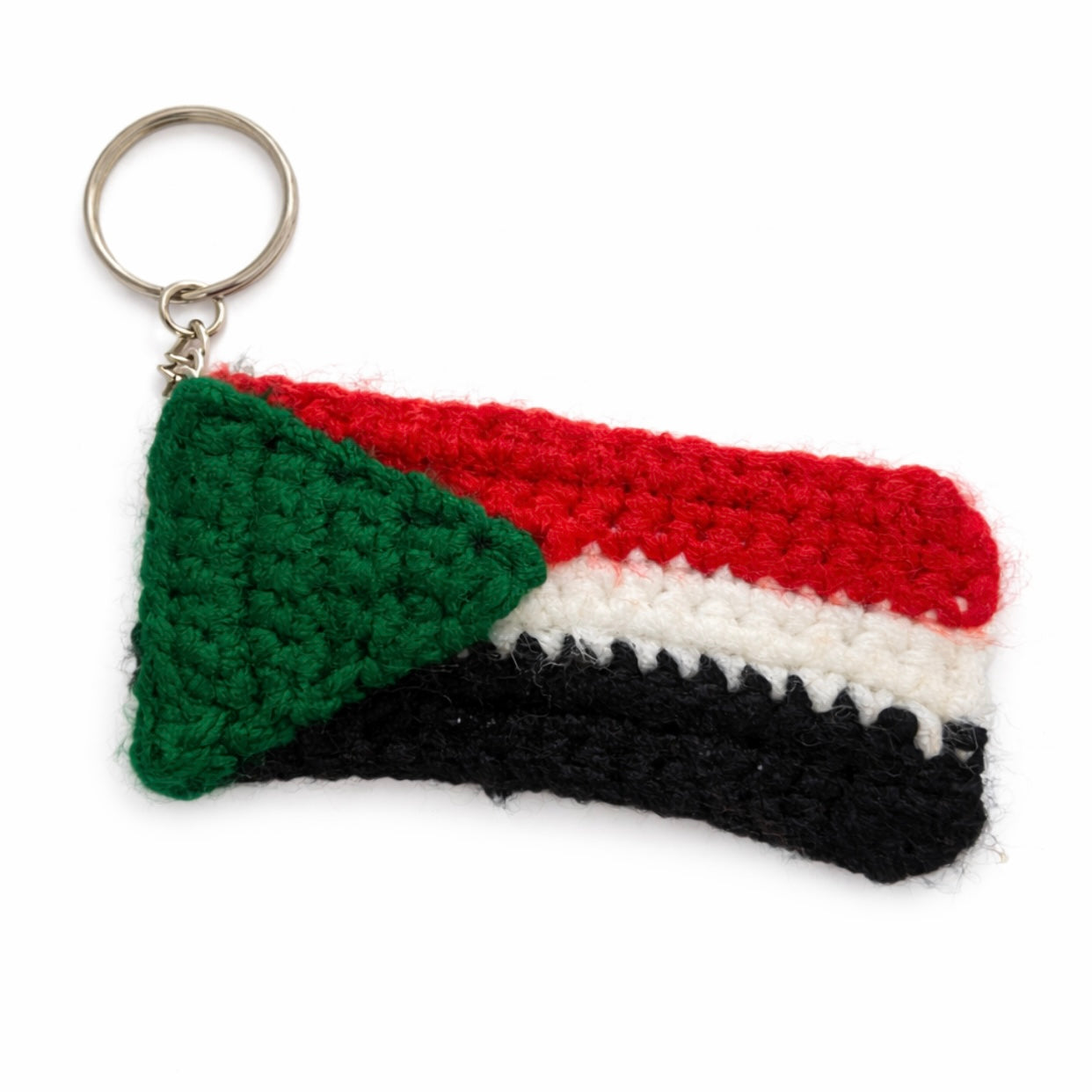 Sudan Flag Crochet Keychain