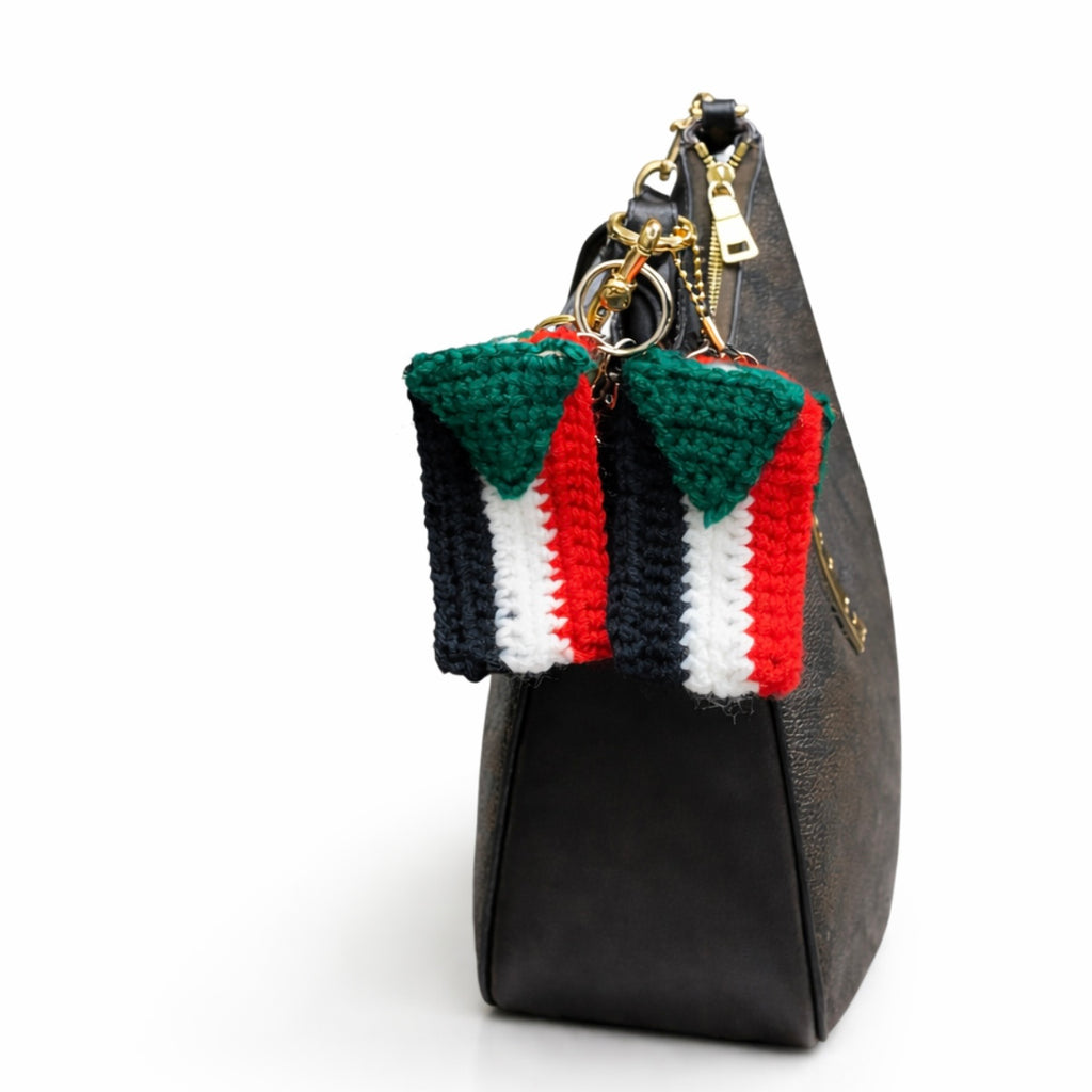 Sudan Flag Crochet Keychain