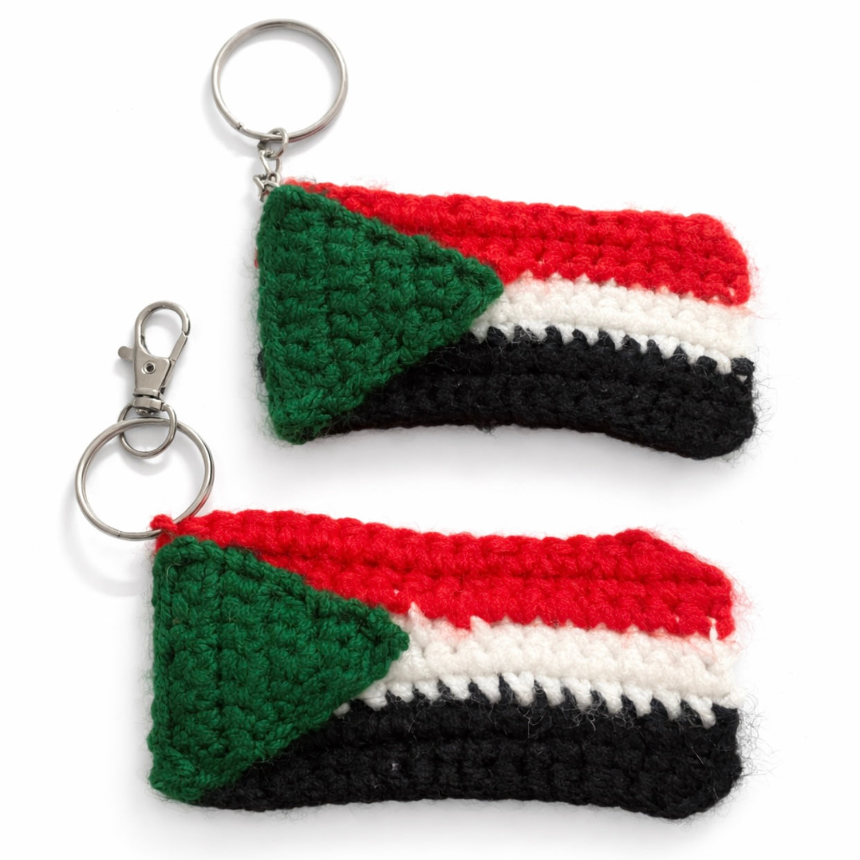 Sudan Flag Crochet Keychain